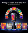 Raythink EX10 PRO Thermal Camera with Super Resolution 320x240, 160x120 Infrared Resolution, 2MP Visible Light, 4 Imaging Modes, Laser Pointer, 6 Custom Points, 8GB Storage, 10-Hour Battery, IP54 for Electrical and HVAC Inspection